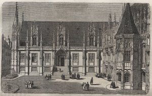 Palais de Justice de Rouen - gravura em "Histoire de France" de Victor Duruy (1811-1894) - 1882 de French School