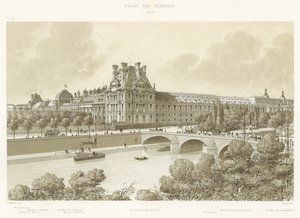 Palácio das Tulherias, 1869 de French School