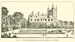 Palácio do Grão Prior, em 1650; dapres eu Sylvester