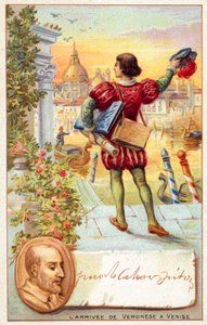 Paolo Veronese chegando em Veneza de French School