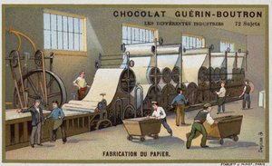 Fabricação de papel (chromolitho) de French School