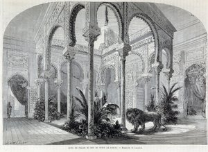 Parc du Montsouris: interior do Palais du Bey em Tunis, na Exposição Mundial de 1867. de French School