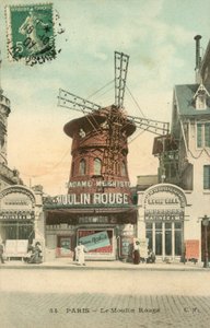 Paris, O Moulin Rouge (fotografia a cores) de French School