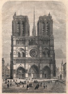 Paris: Notre Dame. Plano baseado em Eugene Viollet le Duc, que restaurou a catedral em meados do século XIX. de French School