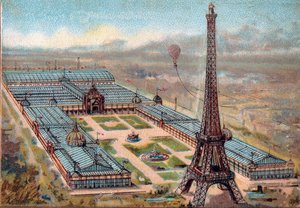 Paris. Exposição Universal de 1889: Torre Eiffel. de French School