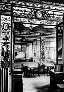 Paris, dentro do café, o Grand Vefour. de French School