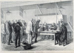 Eleições legislativas: uma mesa de voto em Beauce - no "Le Monde Illustré", Março de 1876 de French School