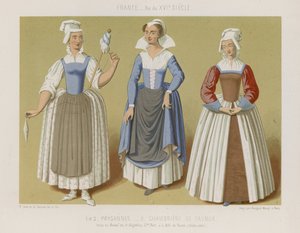 Camponês e as camareiras de Saumur de French School