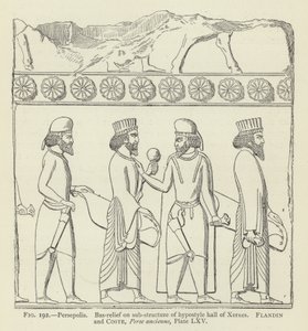 Persépolis, Baixo-relevo na sub-estrutura do salão hipostilo de Xerxes de French School