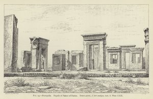 Persépolis, fachada do Palácio de Dario de French School