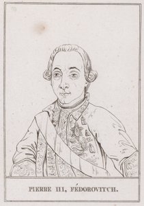 Pedro III, Czar da Rússia (gravura) de French School