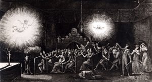 Phantasmagoria, de Memórias Criativas Científicas e Anedotas de Etienne Gaspard Robertson (1763-1837), Paris, 1831 de French School