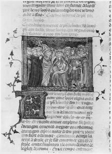 Filipe IV, ilustração das Grandes Crônicas da França, 1375-79 de French School