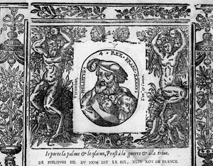 Filipe IV, o Bel, retrato gravado em medalhão de French School
