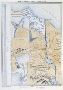 Pitoresca Viagem pelo Istmo do Suez (Plano do Suez) em "Inauguração do Canal do Suez por G. Nicole". 1869 de French School