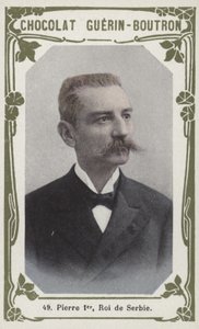 Pedro, o primeiro, rei da Sérvia (foto colorida) de French School