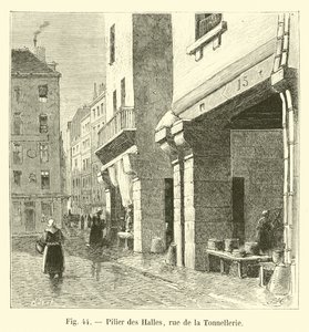 Pilar de Les Halles, rue de la Tonnellerie de French School
