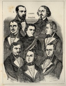 Placard electoral 1848 - Políticos republicanos franceses de French School