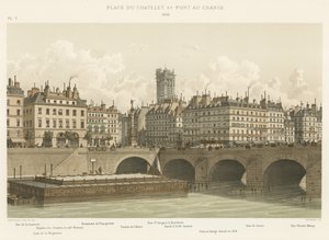 Place du Chatelet e Pont au Change, 1830 de French School