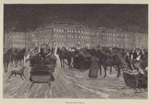 Praça Winter Palace (gravura) de French School