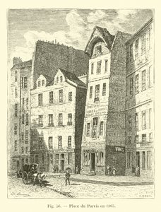 Place du Parvis em 1865 de French School