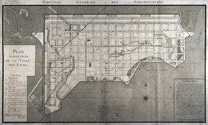 Plano diretor da cidade de Les Cayes, 1789 de French School