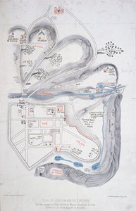 Plano de Jerusalém em 1308, a partir de uma edição fac-símile da expedição à Terra Santa por Marino Sanuto deuses Torcello (c.1260-1338) de French School