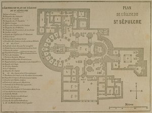 Plano da Igreja do Santo Sepulcro, Jerusalém de French School