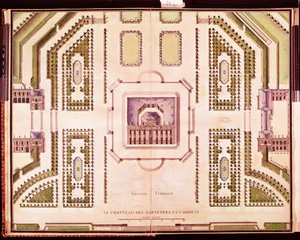 Plano do Grande Terrasse do Chateau de Marly, 1714 de French School