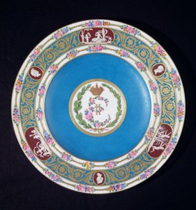 Prato do serviço da Imperatriz Catherina II (1729-96) da Rússia, Sevres, c.1779 (porcelana)
