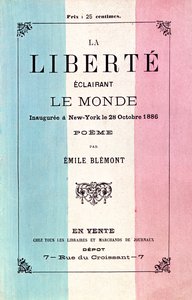 Poema de Emile Blemont (1839-1927) celebrando a inauguração da Estátua da Liberdade, 28 de outubro de 1886 de French School