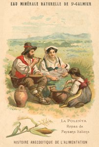 Polenta, refeição de camponeses italianos (chromolitho) de French School