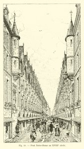 Ponte Notre-Dame no século XVIII de French School