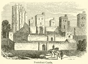 Castelo Pontefract (gravura) de French School