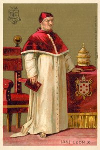 Papa Leão X (chromolitho) de French School