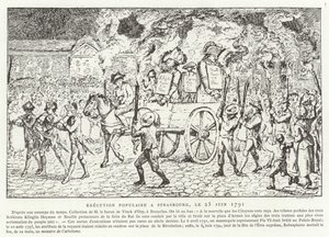 Execução popular em Estrasburgo, 25 de junho de 1791 de French School