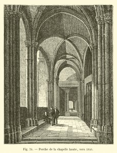 Pórtico da alta capela, por volta de 1840 de French School