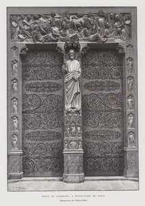 Portal do Juízo Final, Notre Dame de Paris (litho) de French School