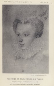 Retrato de Marguerite De Valois (litho) de French School