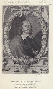 Retrato de Pierre Corneille (litho) de French School