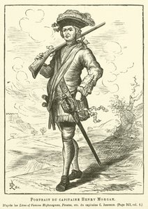 Retrato do Capitão Henry Morgan (gravura) de French School