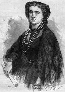 Retrato de Anna de La Grange (Lagrange) (1824-1909), cantora francesa. Gravura em "Le Monde Illustre" n°341 de 24 de outubro de 1863. de French School