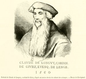 Retrato de Claude de Longwy, Cardeal de Givry (gravura) de French School