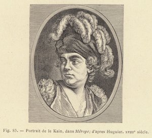 Retrato de le Kain, em Merope, depois de Huguier, século XVIII (gravura) de French School