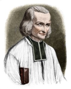 Retrato de Abbe Jean Marie Vianney (Vianey, Viannay, Viennet), conhecido como Cure d