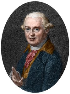 Retrato de Abraham Gottlob Werner (1750-1817), geólogo alemão de French School