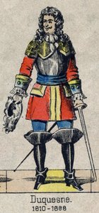 Retrato de Abraão, Marquês Duquesne (1610 - 1688), Marin francês. Imagem de Epinal do final do século XIX. de French School