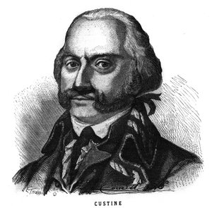 Retrato de Adam Philippe de Custine (1740-1793) general francês. Gravura em "Les Illustrations De L