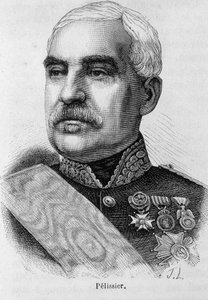 Retrato de Aimable Jean Jacques Pelissier, Duque de Malakoff (1794-1864), militar francês e marechal da França - em "L