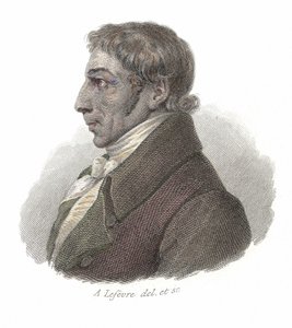 Retrato de Albrecht Daniel Thaer (1752-1828), médico e agrônomo alemão. Em "Retratos de Homens Úteis". de French School